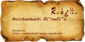Reichenbach Éneás névjegykártya